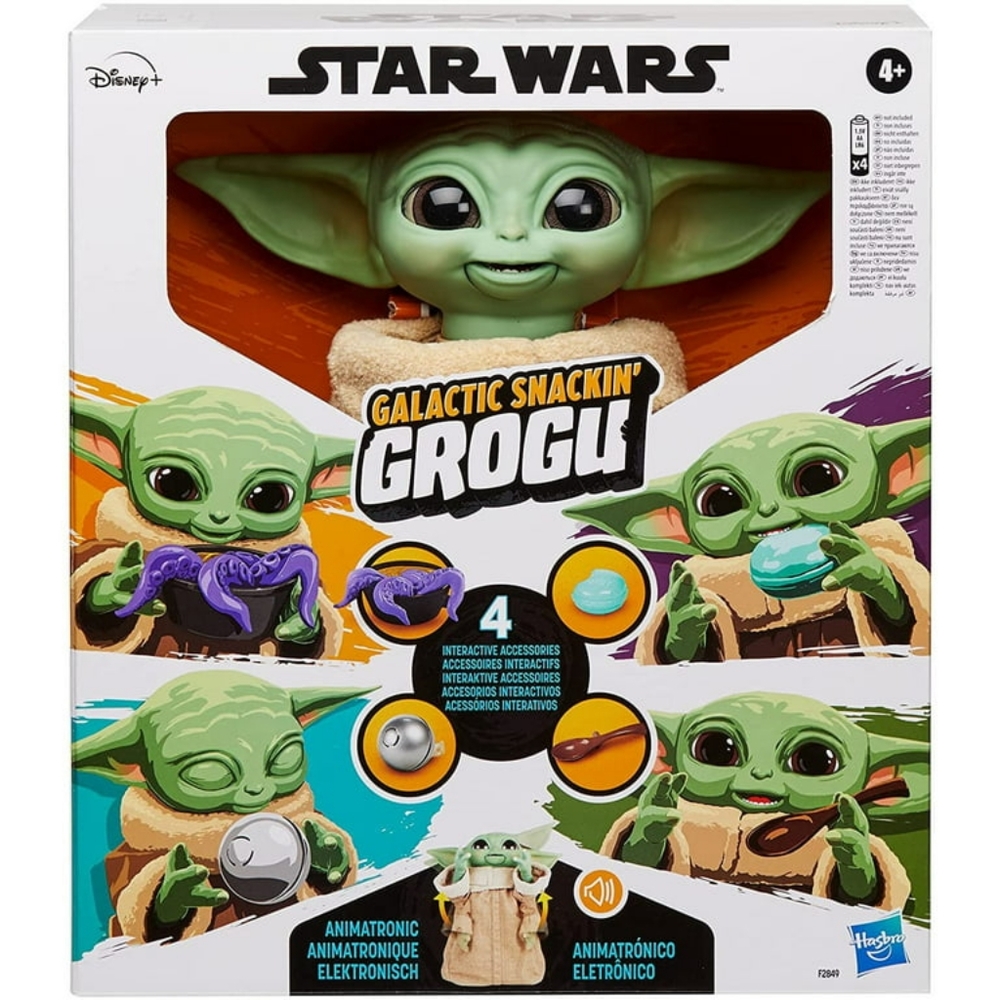 Star Wars The Mandalorian Galactic Snackin' Grogu Animatronic 40 Sound & Motion